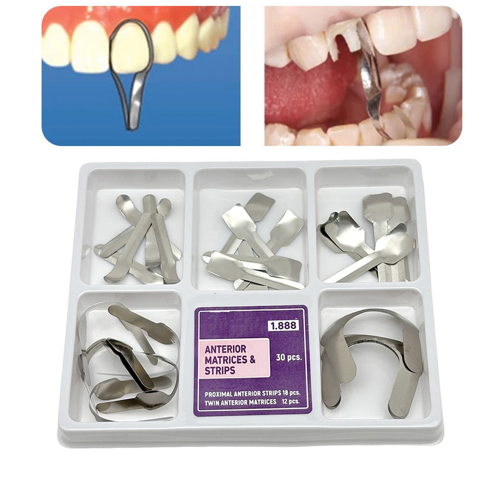 30PCS/Set Dental Proximal Anterior Strips Matrix Bands Dental ...