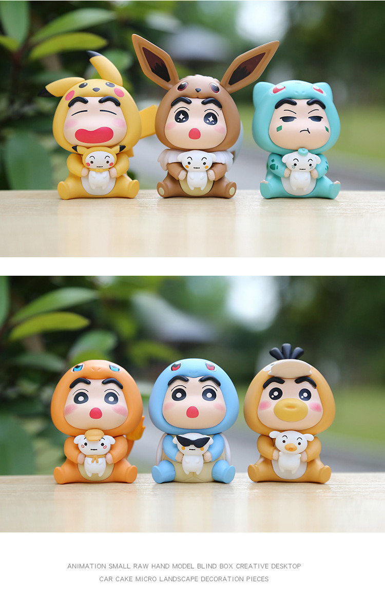 Crayon Shin Chan Costume Pokemon Blind Box Cute Cartoon Doll Model ...
