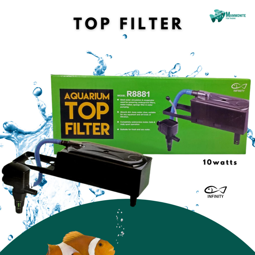 in stock Infinity Aquarium Top Overhead Filter 10 Watts R8881 For 10 ...
