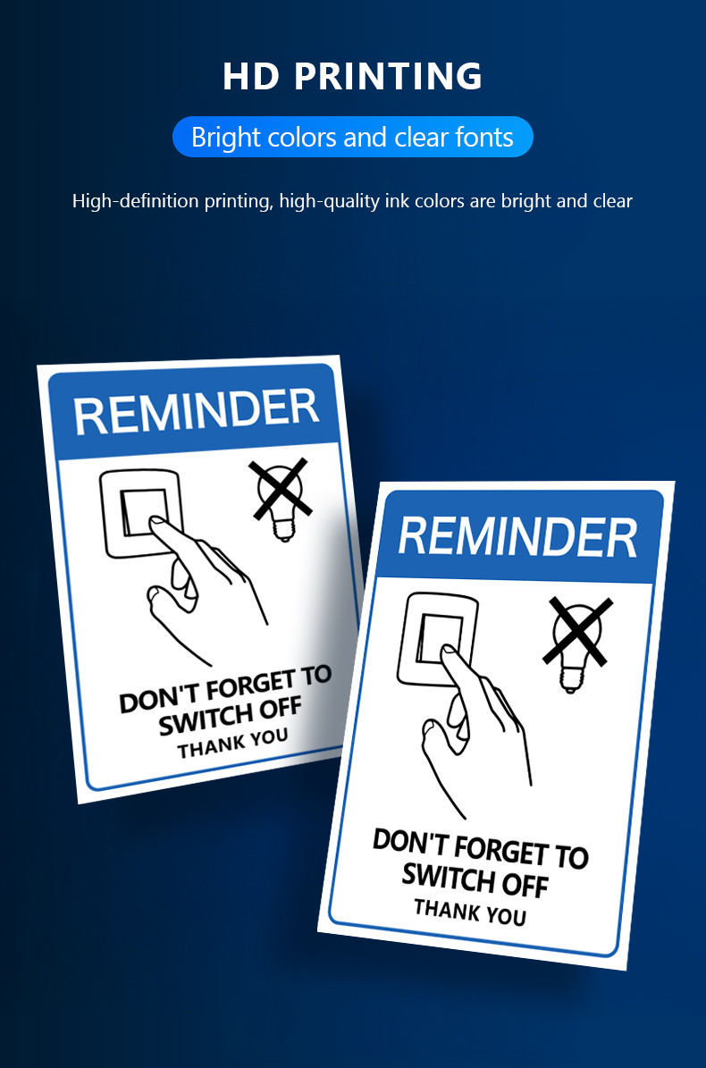 Don't Forget To Switch Off Premium Sticker Logo Signage Note Wall ...