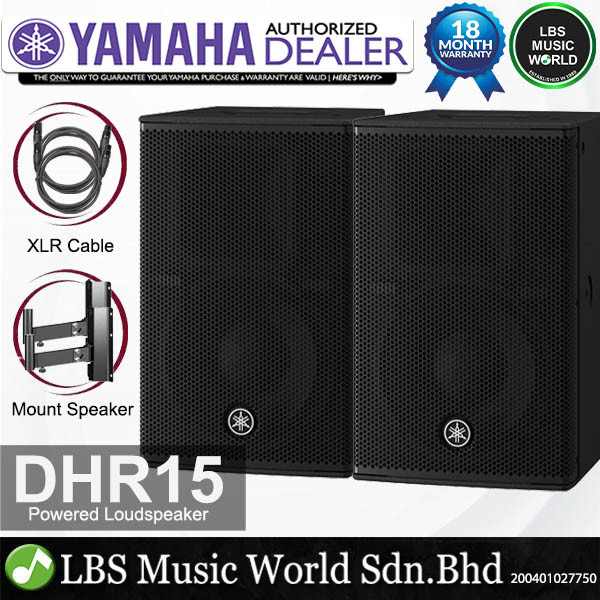 Yamaha DHR15 1000W 15 Inch Powered Loudspeaker with 2 Way Speaker and ...