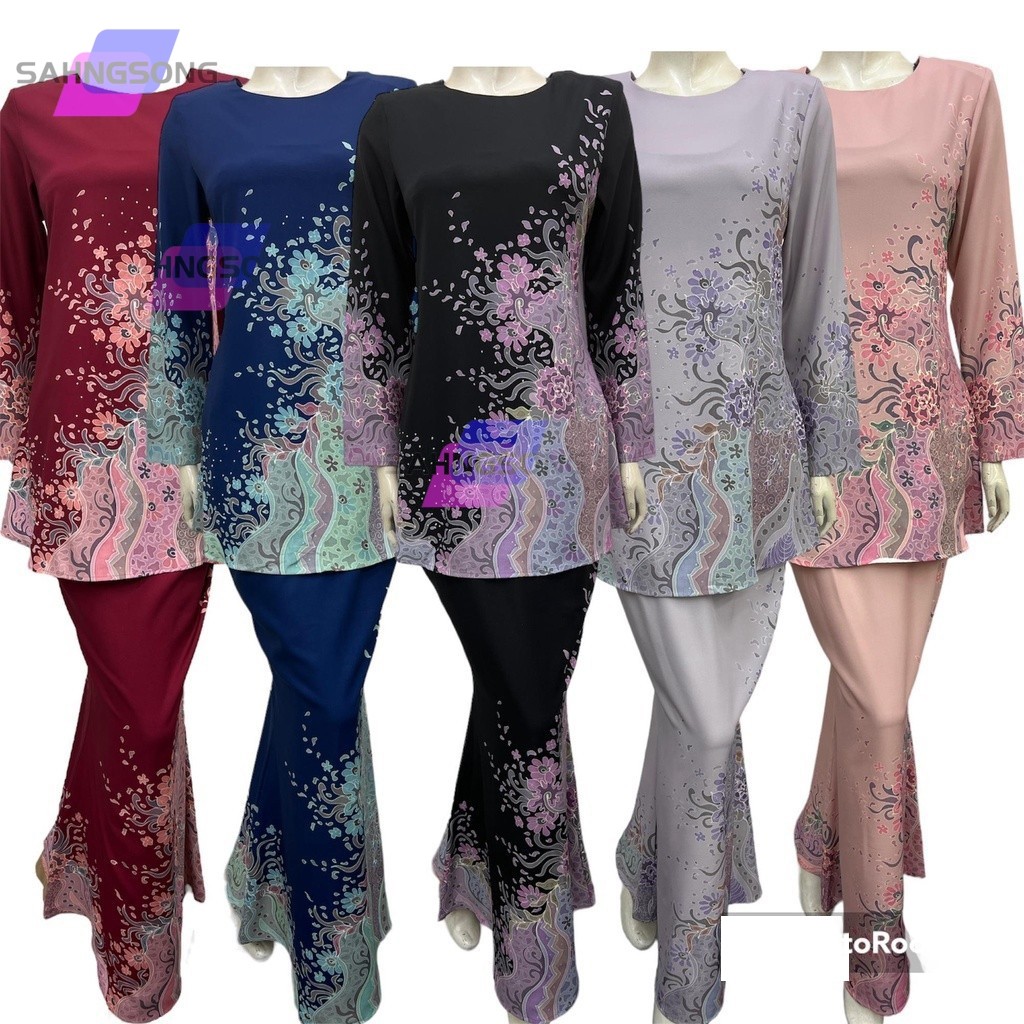 KURUNG MODEN AKSARA CORAK BATIK | BATIK MALAYSIA | CORAK BATIK PRINTED ...