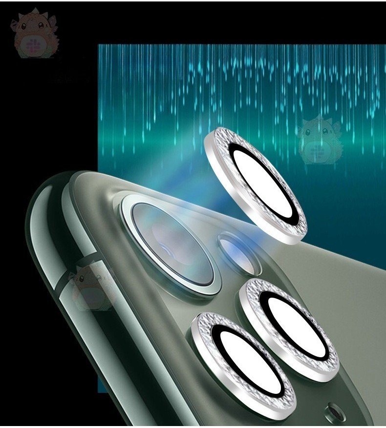 Diamond Pattern Protective Camera Lens Decorative For iPhone 16 15 14 ...