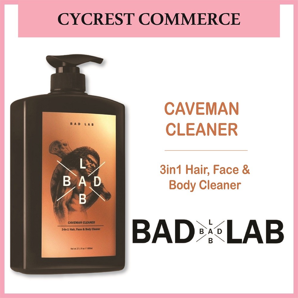 Bad Lab Classic Caveman Cleaner 3in1 Hair, Face & Body Cleaner (800ml ...