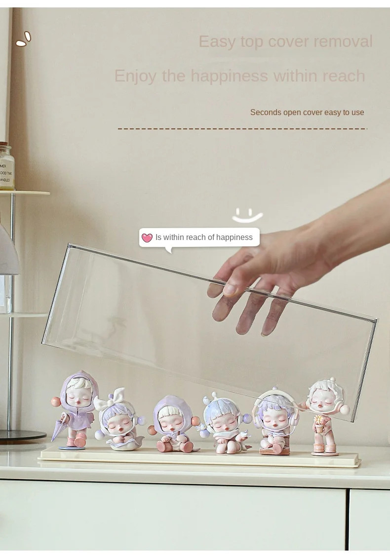 Popmart Crybaby Protective Acrylic Display Case For Crybaby Dolls...