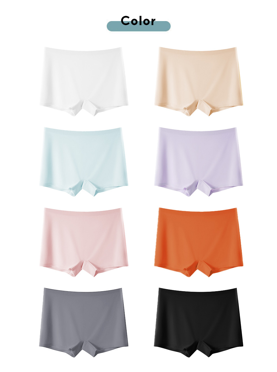 FallSweet Ladies Boyleg Panty Mid-rise Safety Pants Underwear Ice Silk