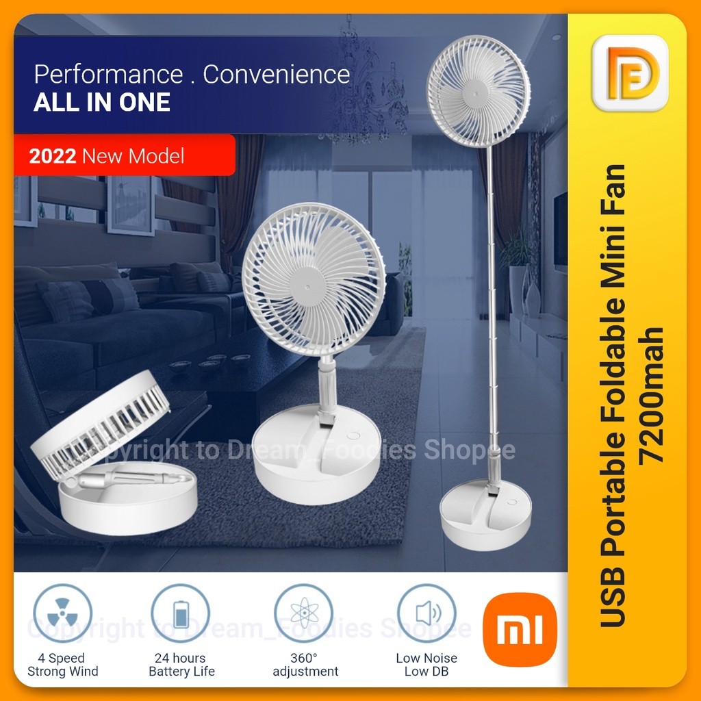 in stock Portable USB Fan Retractable Wireless Rechargeable Fan ...