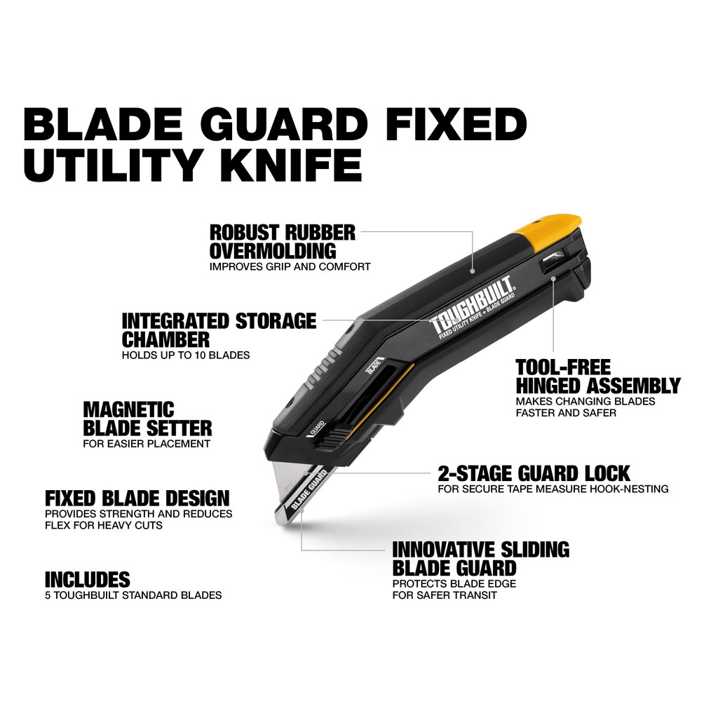 TOUGHBUILT TB-H4-11-G Fixed Blade Sliding Guard Hand Tools | Shopee ...