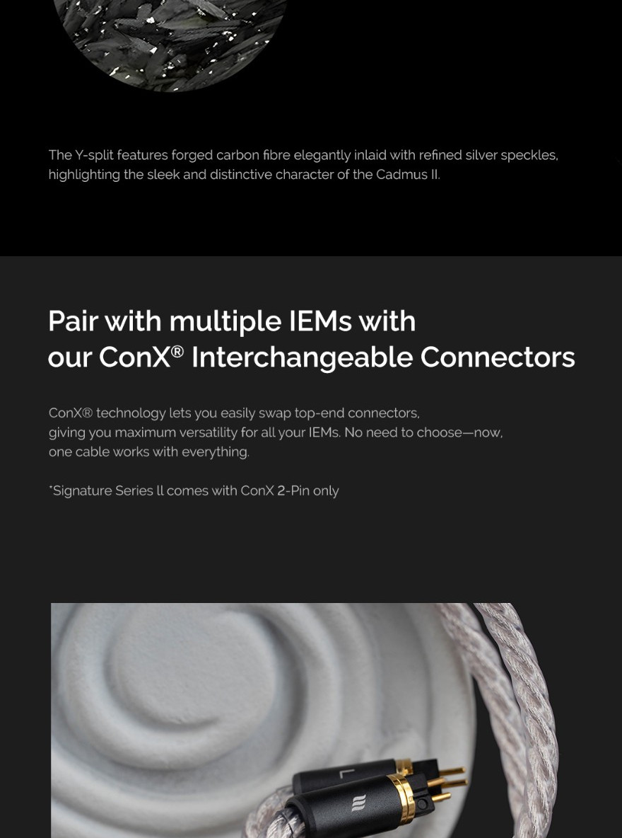 Effect Audio Cadmus II, Upgrade IEM Cable: 8-Wire Solid-Core Silver ...