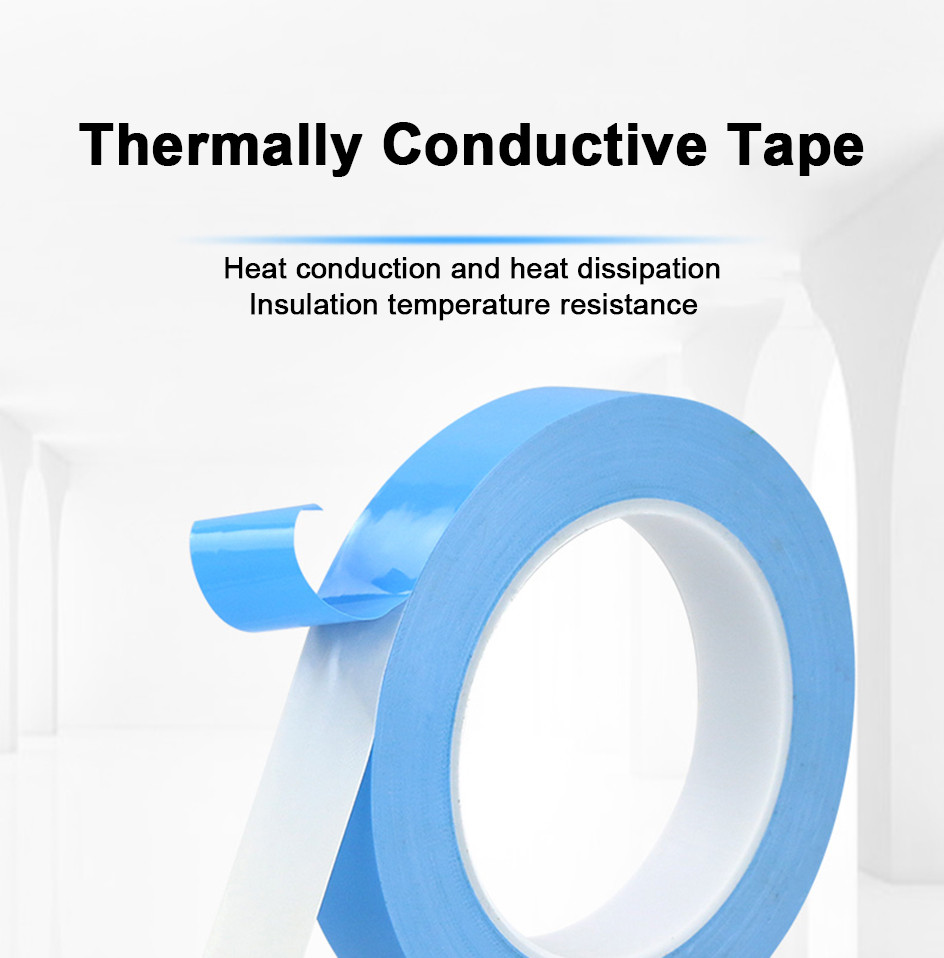 25M Double Side Thermal Conductive Tape 5-25mm Width Blue Heat Transfer ...