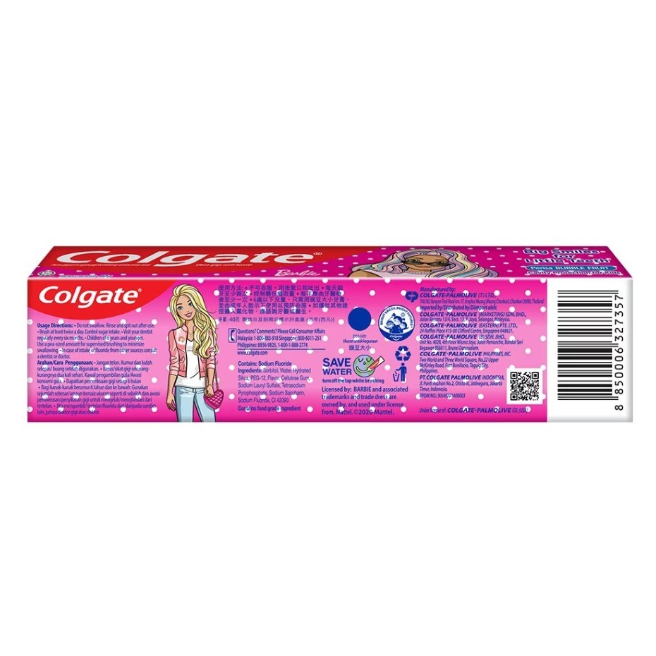 D14H Girl kid toothpaste 40g barbie toothpastes girls (exp 10/26) ubat ...
