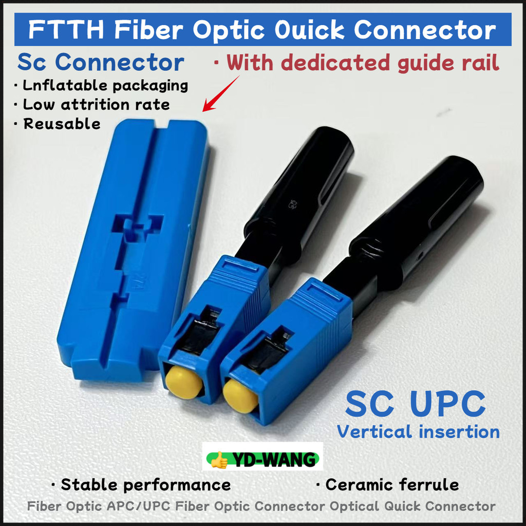 10pcs-50pcs FTTH SC APC Optical Fast fibe connector SC FTTH Fiber Optic ...