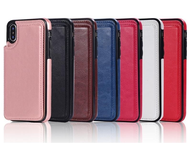 Luxury Leather Wallet Card Holder Flip Case For IPhone 14 13 12 Pro Ma Plus Wrist Strap - Foto 11