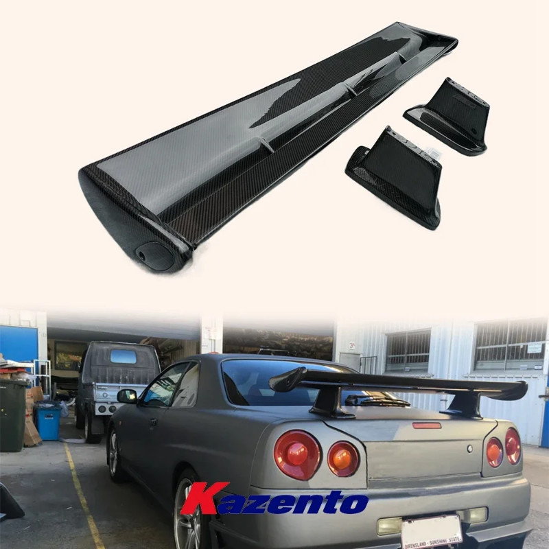 For Nissan Skyline R34 GTR GTT OE Rear Trunk Spoiler Wing With Blade ...