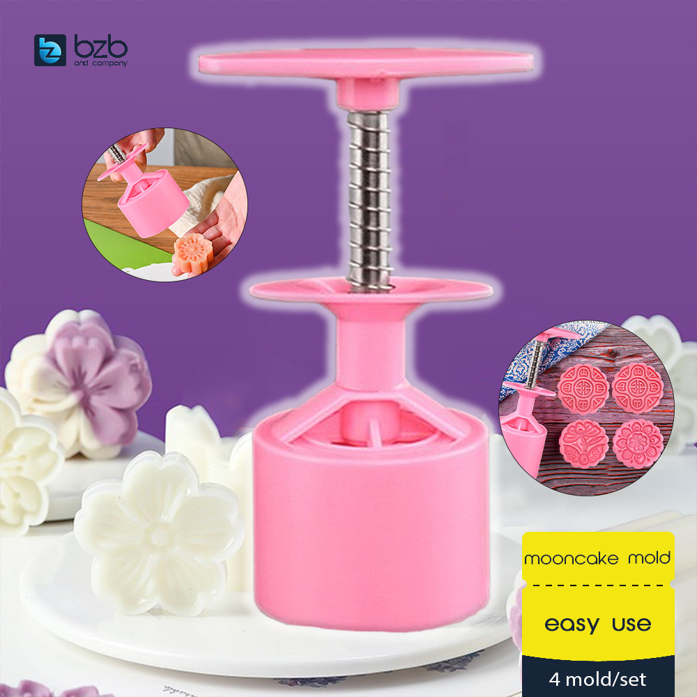 63g Plastic Mooncake Mold Mid Autumn Festival DIY Hand Press Baking ...