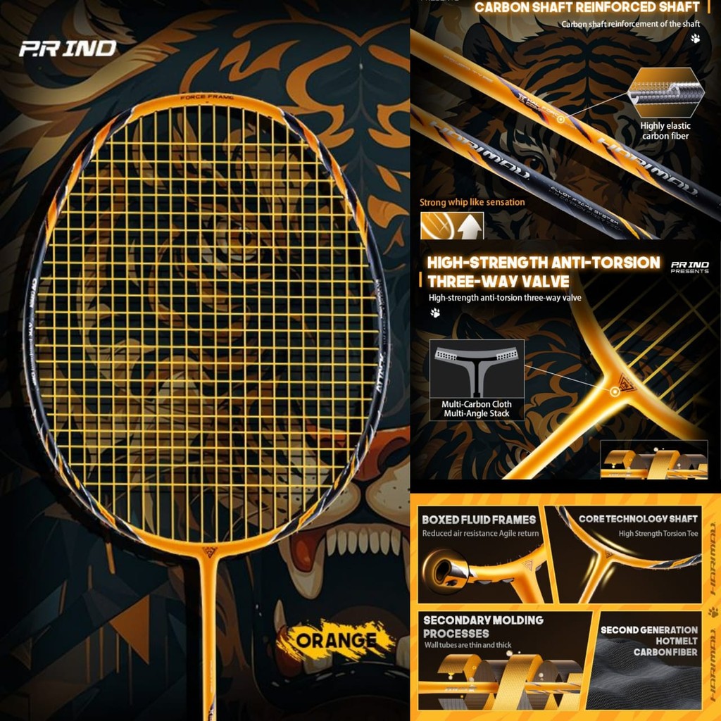 P.R IND HARIMAU MALAYA LIMITED BADMINTON RACQUET 浦锐 马来虎 限量进攻球拍 🔥 NEW ...