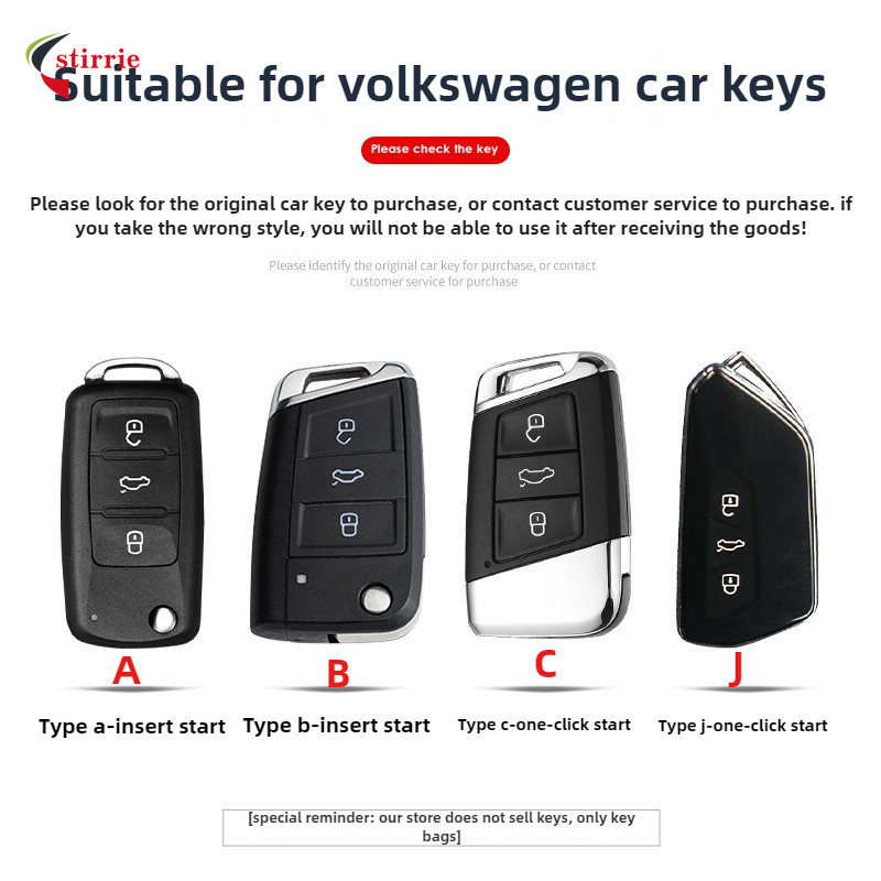 Car Key Case Cover Key Bag For Volkswagen VW Golf 3 4 5 6 MK4 MK6 ...