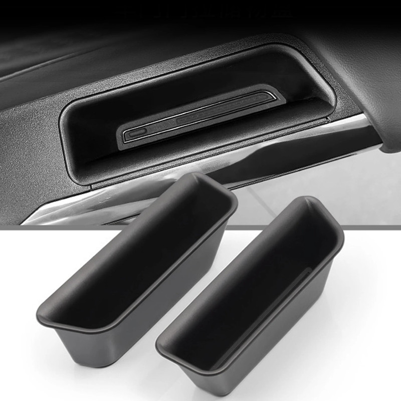 Fit for Ford Mustang 2024 2025 Black Interior Door Handle Storage Box