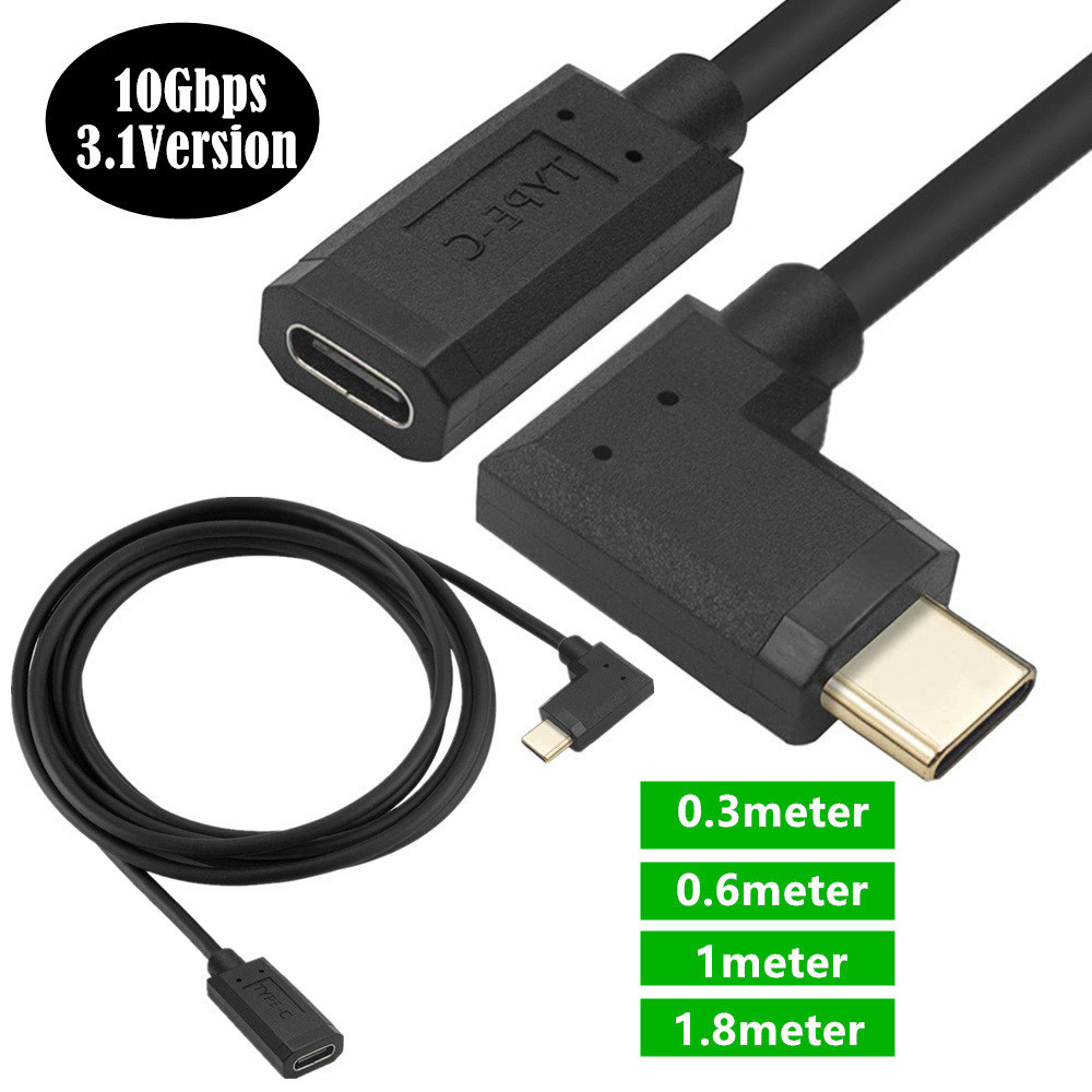 Usb3.1 Type-C Male to Female Data Extension Cable Positive Negative ...
