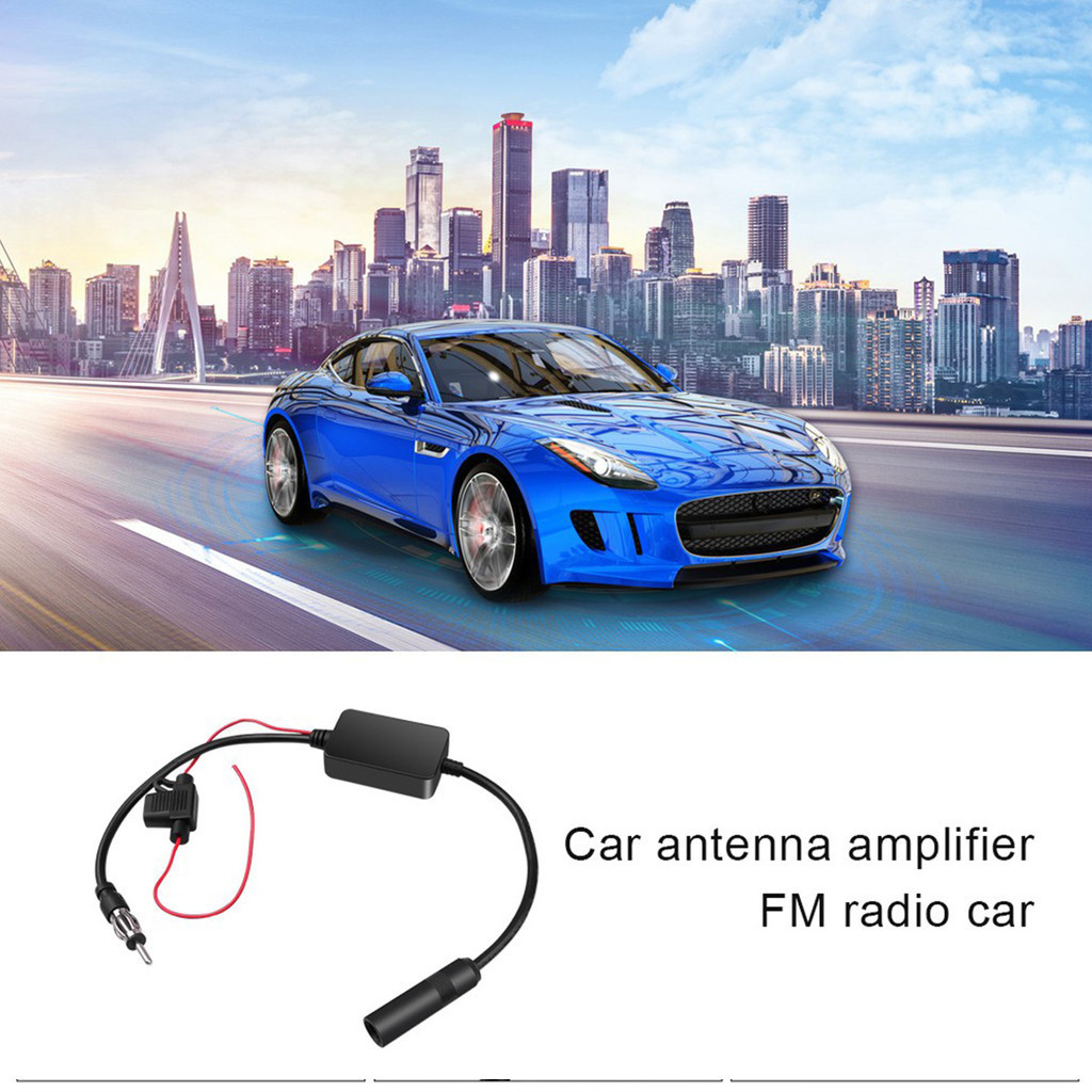 Car Player Antenna Booster Radio Signal FM Radio Antenna 88-108 Mhz Amp ...