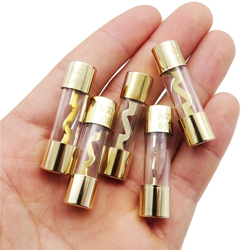thumbnail image 2 of DNF 50-Pack 60 Amp AGU Gold Plated Glass Fuses – Fast Shipping 2 of 2