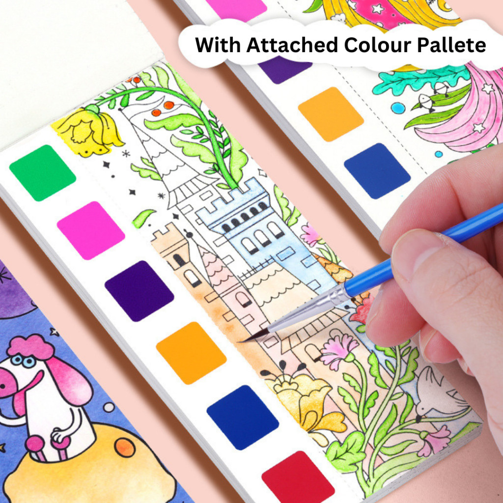 12 Sheets Coloring Book Coloring Drawing Book Educational Toys Portable ...