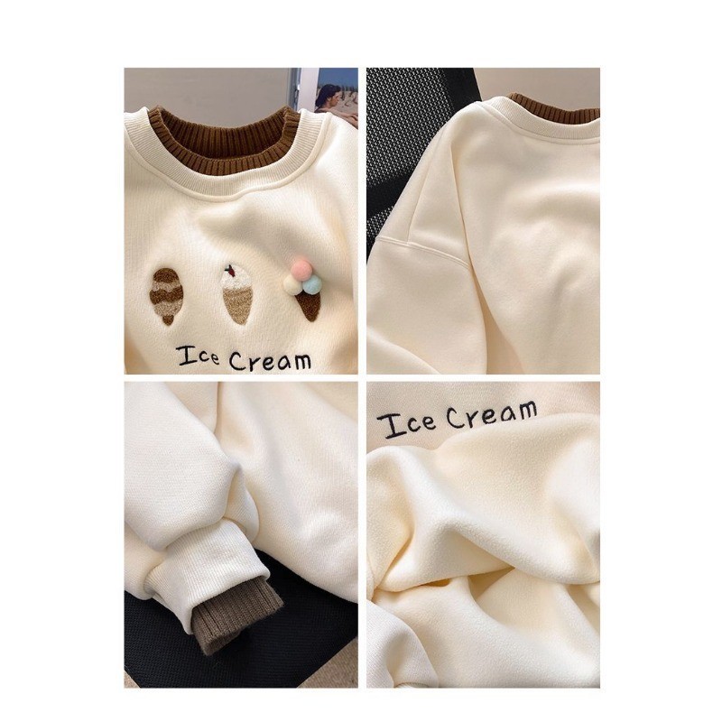 Splicing Drawstring Sweatshirt main image 1