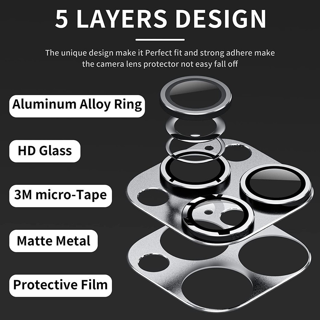 Camera Lens Metal Protector For iPhone Air 17 16 15 Pro Max 14 13 12 11 ...