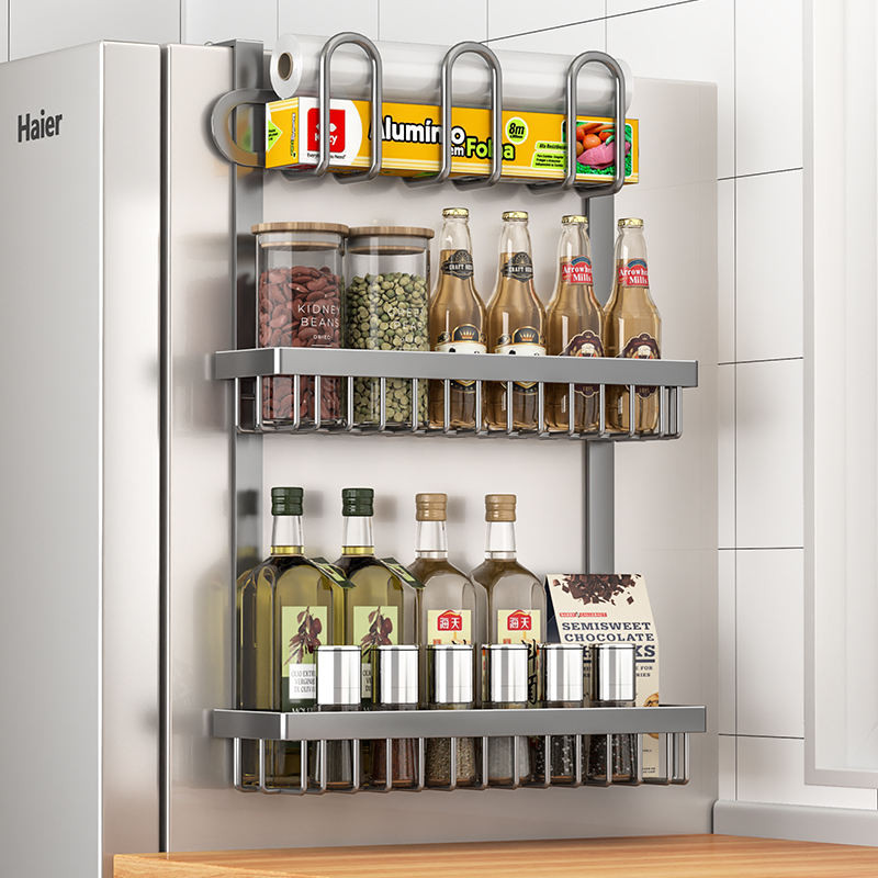 Beer Storage Rack On The Outside Of The Refrigerator, Cling Film Side ...