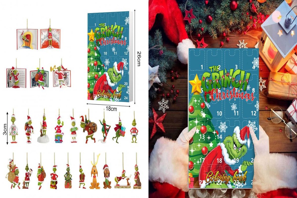 AREL Cute Cartoon Elf Countdown Elf Charm Advent Calendar 2024 Advent ...