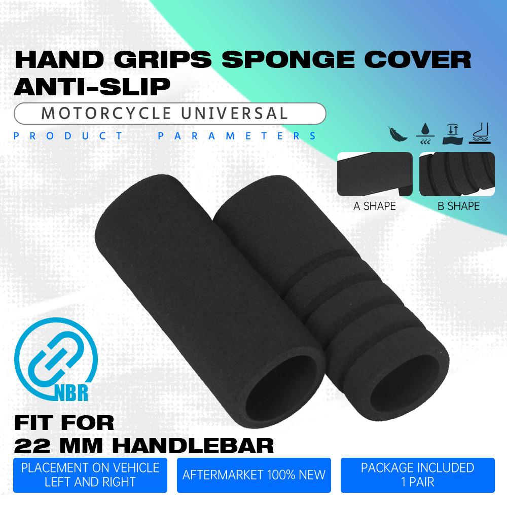 Universal 22mm Motorcycle Handlebar Foam Hand Grips Sponge Gloves Lever ...