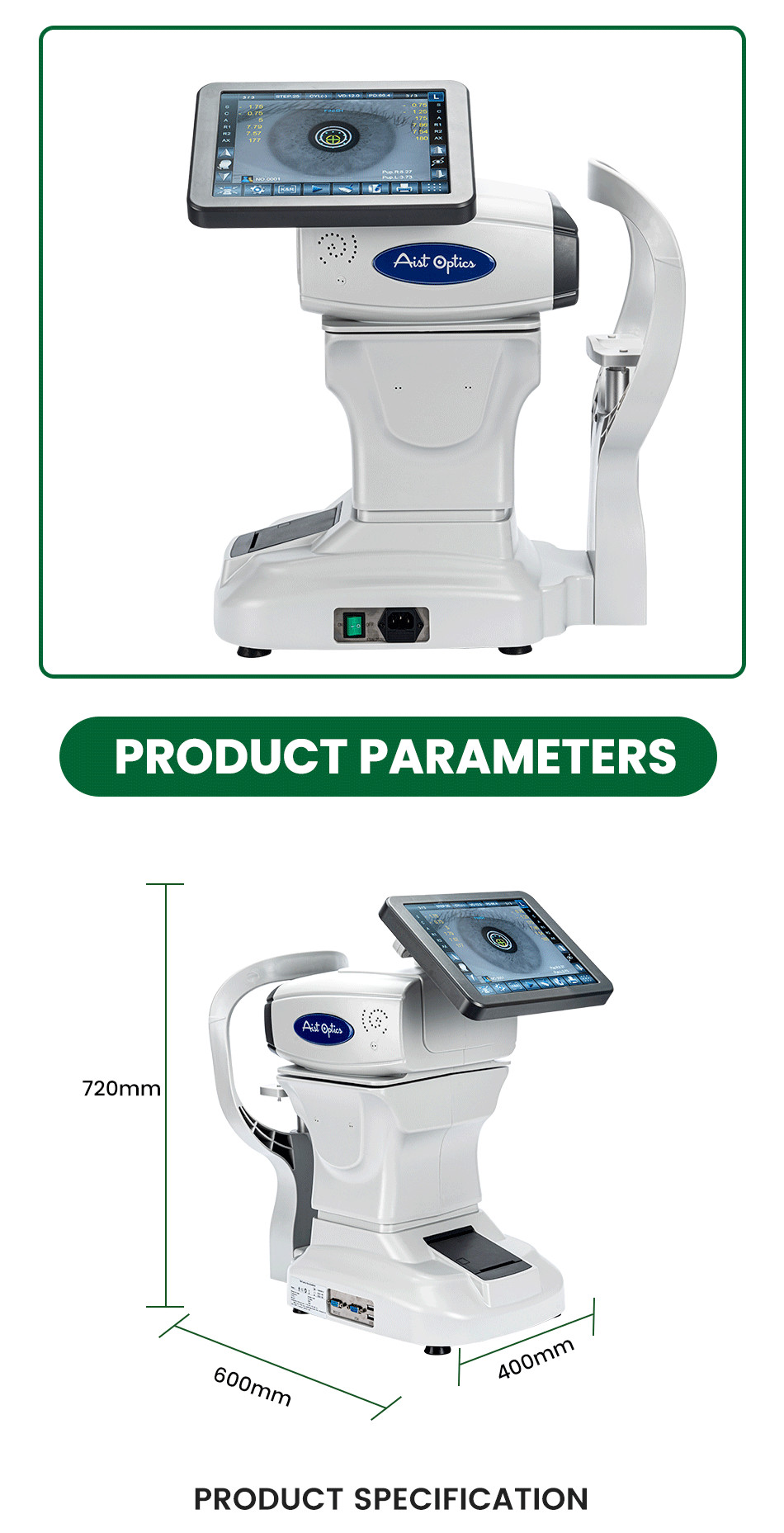 The new model eye autorefractometer with keratometer optical instrument ...