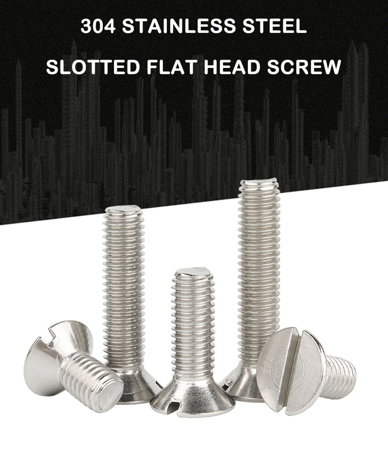 Stainless Steel Slotted Countersunk Flat Head Machine Screws M1.6 M2 M2 ...