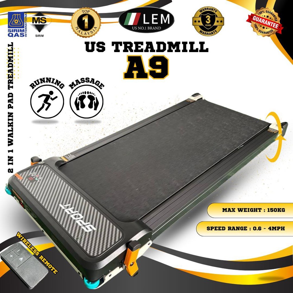 NEW US TREADMILL!!! A9 2 IN 1 MUTLTI WALKING TREADMILL | Shopee Malaysia