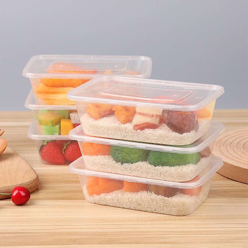 10/20pcs Transparent Plastic Food Storage Container Disposable ...