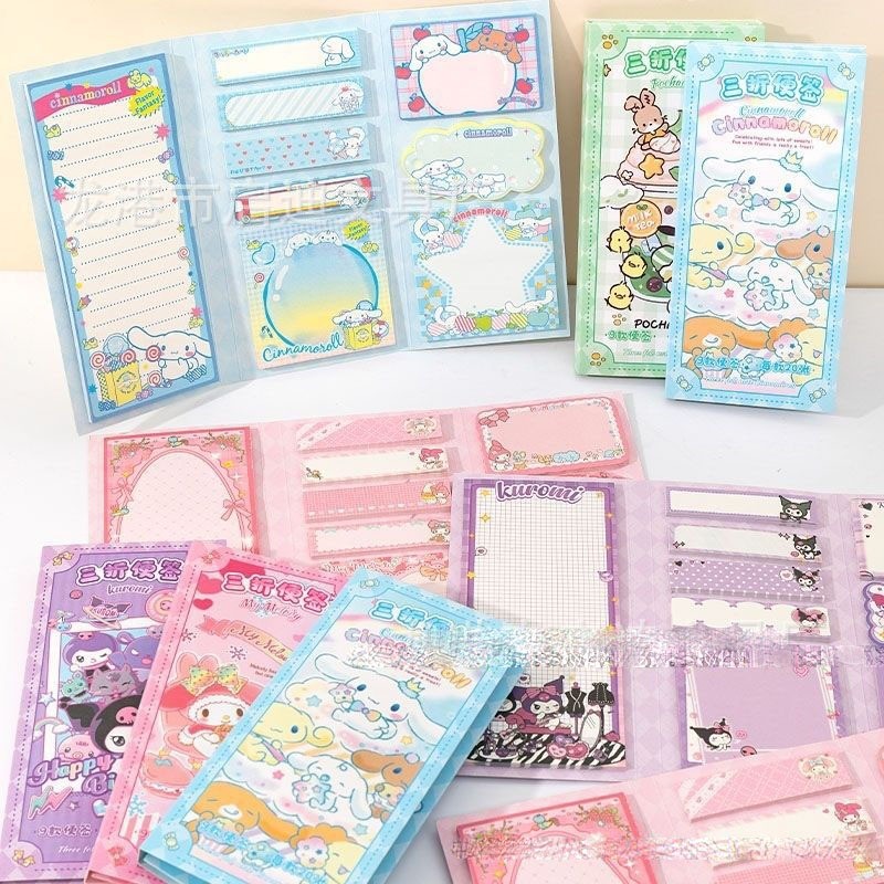 180Pcs Cartoon Sanrio Sticky Note Set 9 Different Sizes of Sticky Notes ...