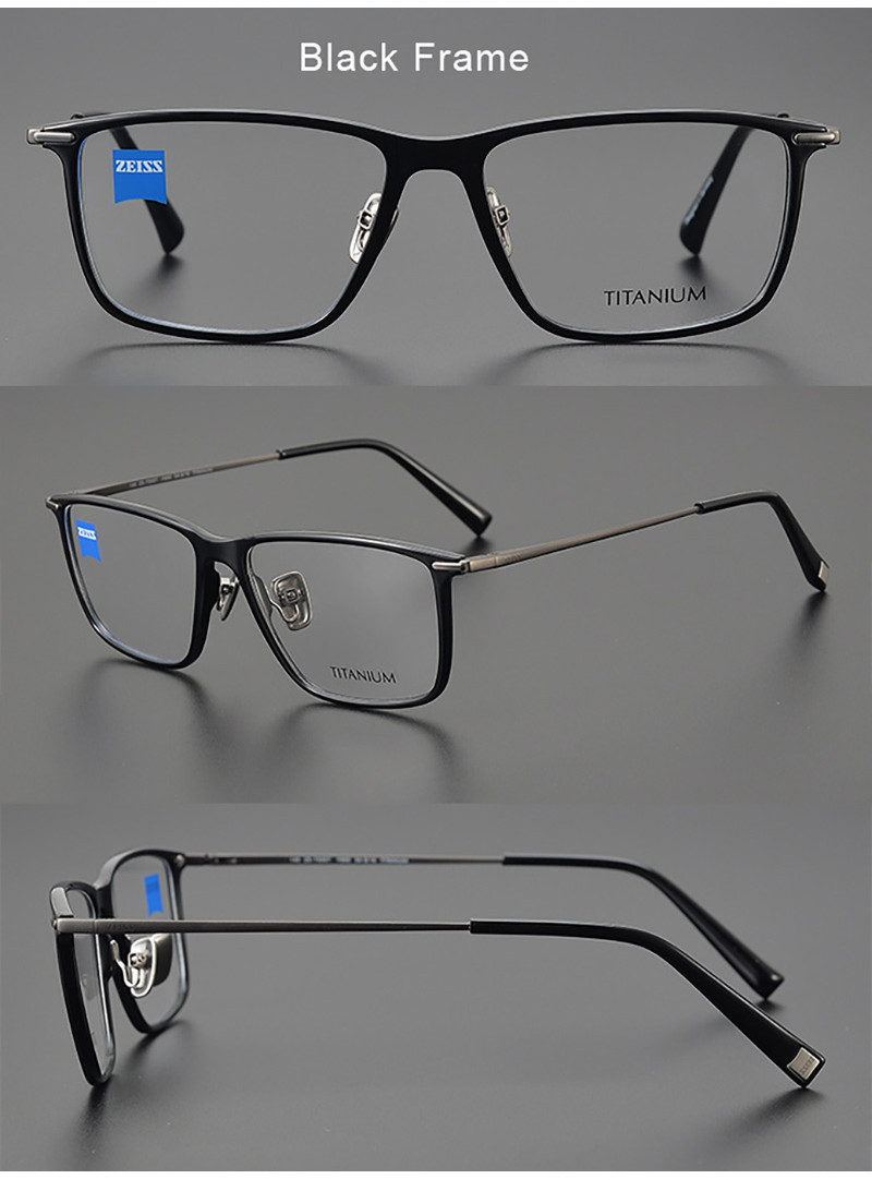 Eyeglasses Frame Pure Titanium Anti-skid Leg Comfortable Square Frame ...