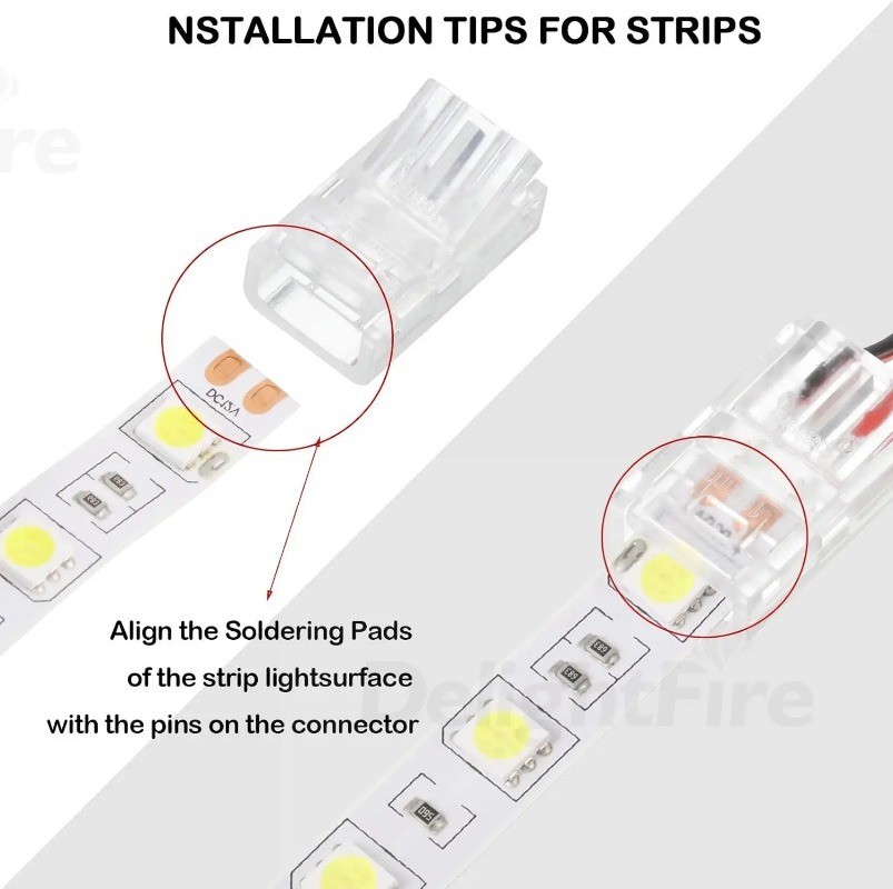 8mm 10mm 12mm 2pin 3pin 4pin 5pin COB SMD LED Strip Connector For SMD ...