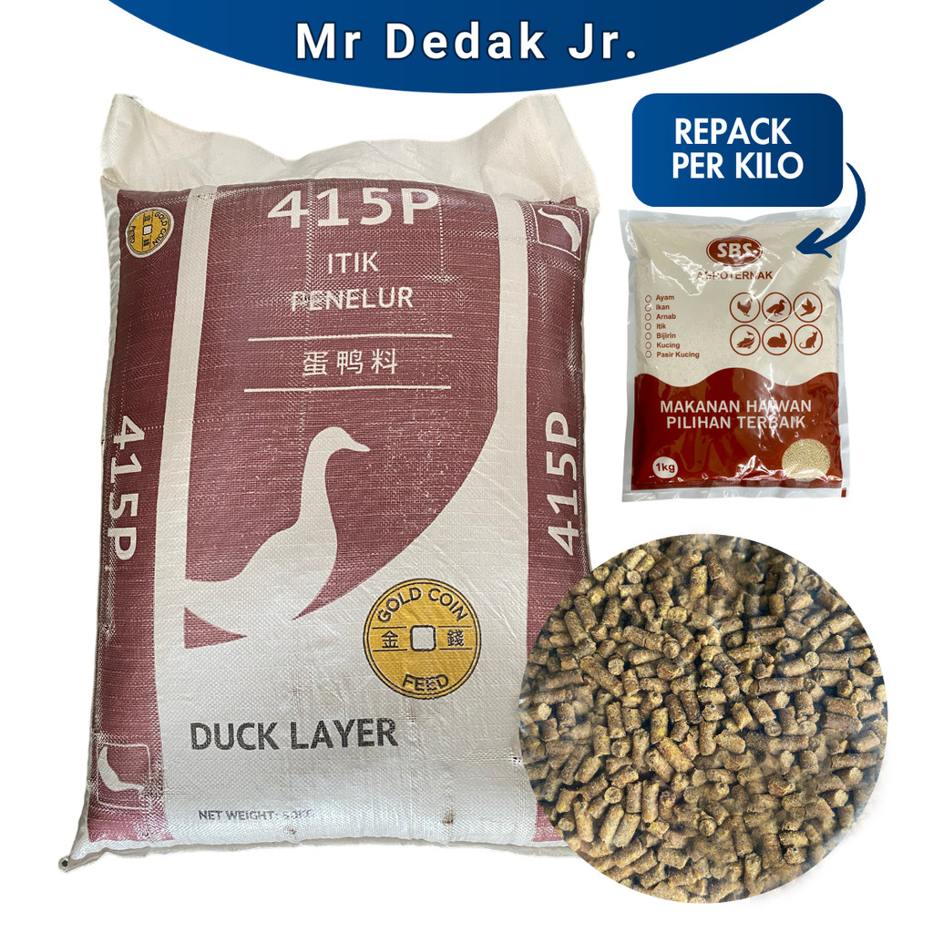 [25KG] [415P] [REPACK] DEDAK ITIK PENELUR | MAKANAN ITIK TELUR GOLD ...