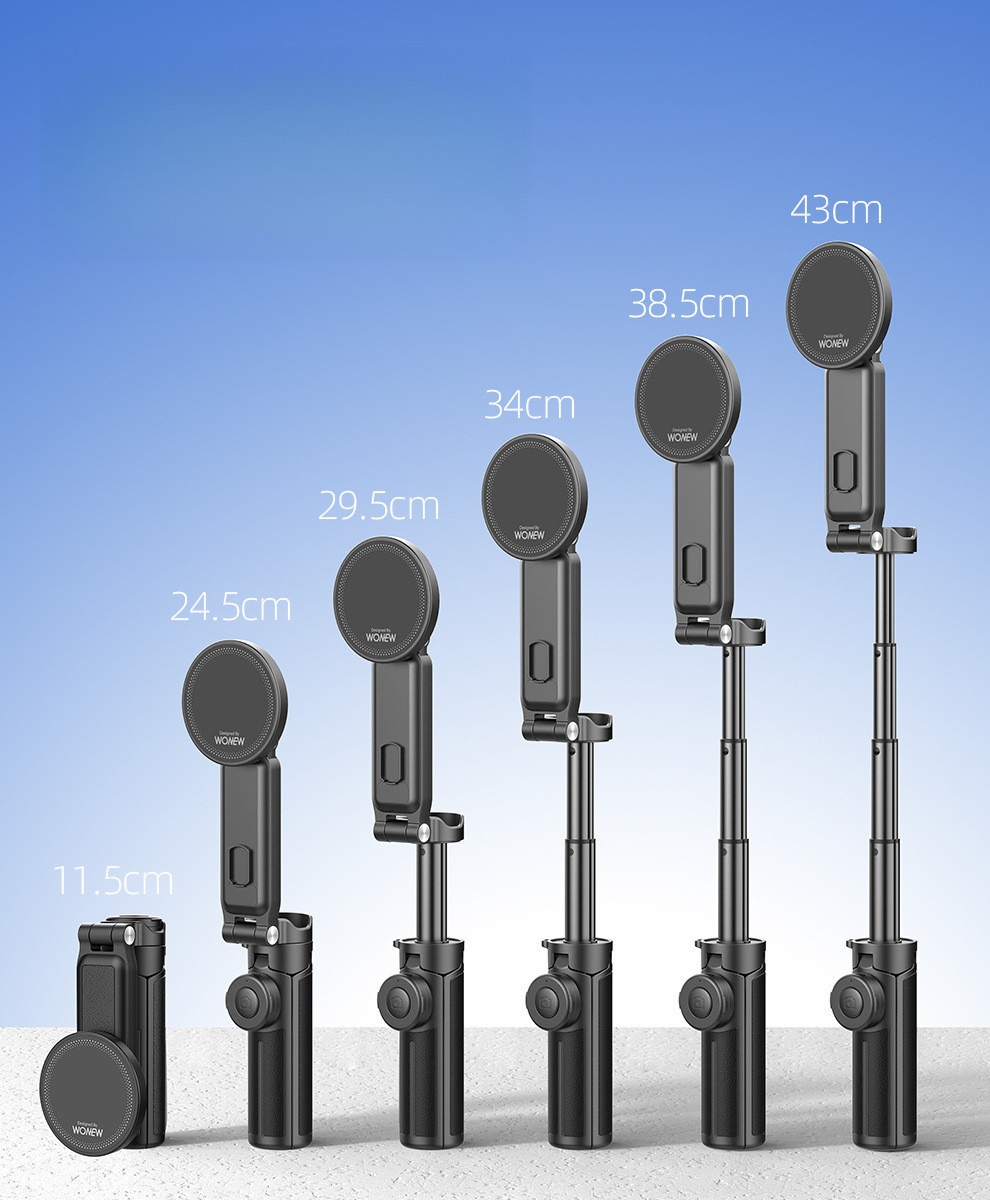 WONEW Mini Selfie Stick Three In One Magnetic Bracket Mobile Camera Aid ...