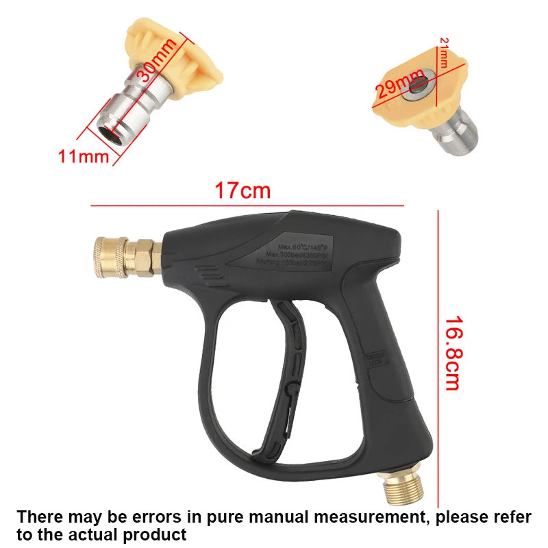 Car High Pressure Water Gun Cleaner Soap Foam Spray Sprayer Nozzles ...