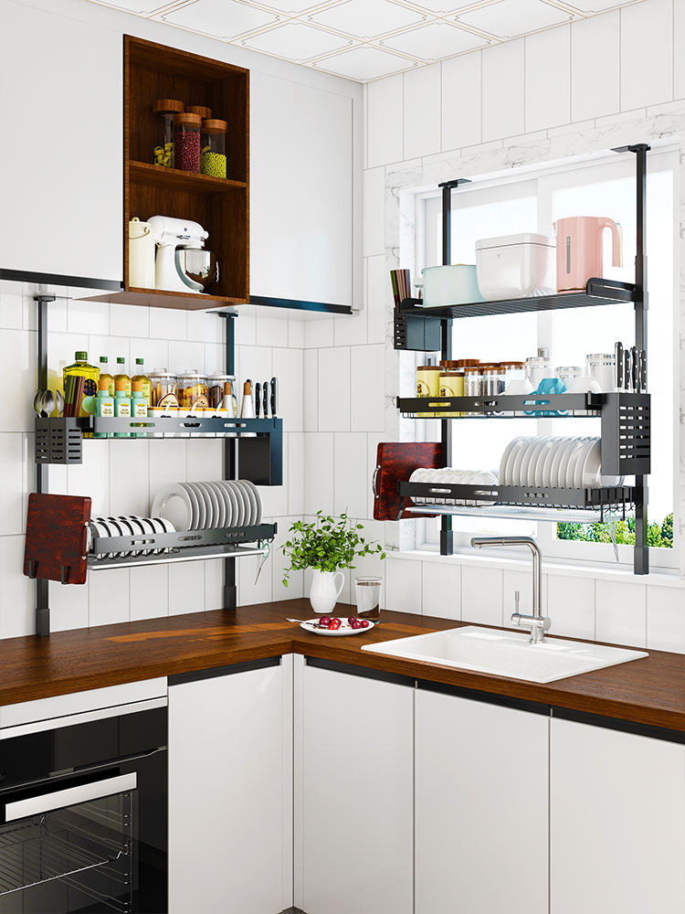 Kitchen Rack Above The Sink, Dish Rack, Plate Drain Storage, Impressive ...