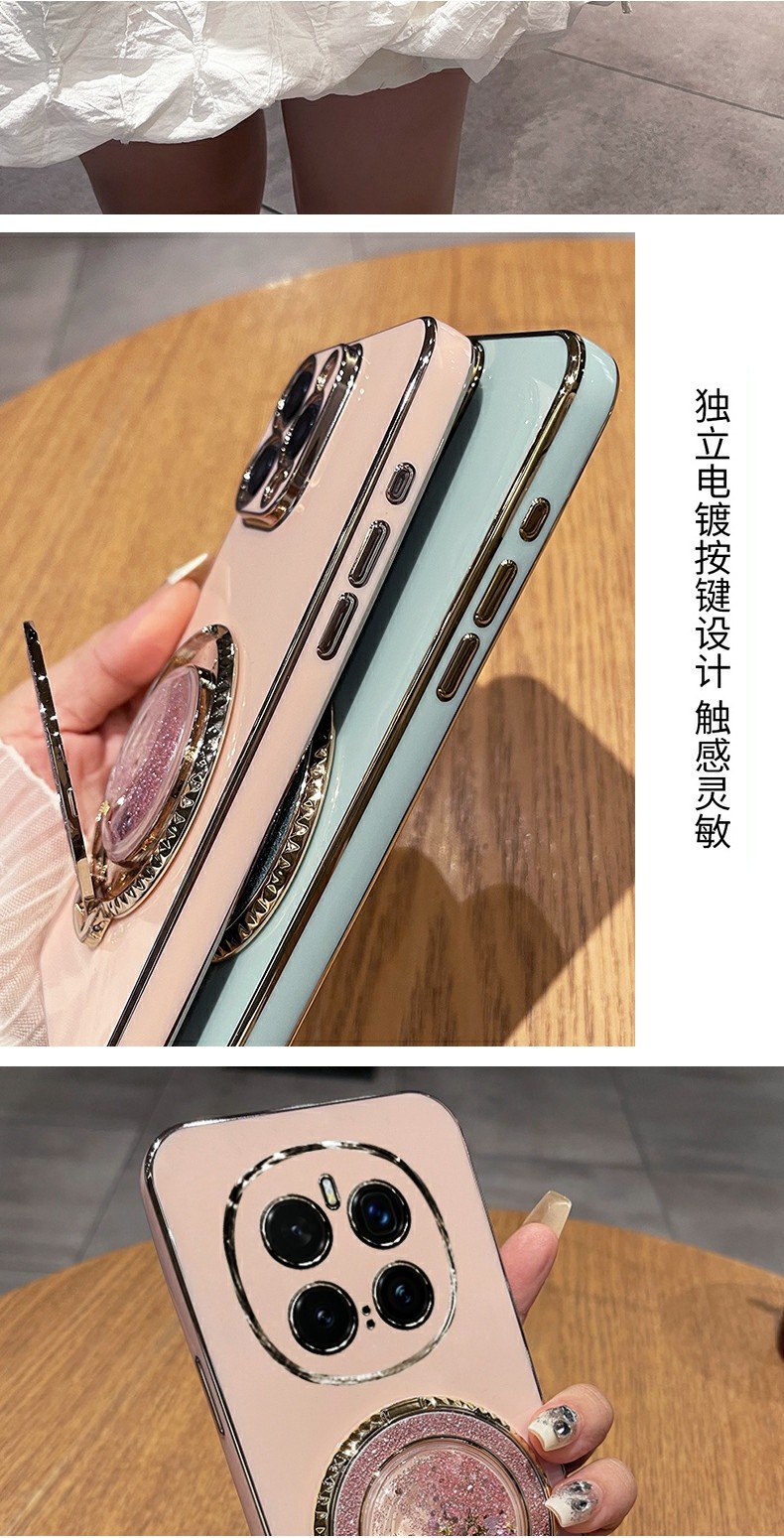 Cover Per Honor Magic 7 Pro - Custodia Morbida Con Design 3D Cuore - Protezione Fotocamera - Marrone