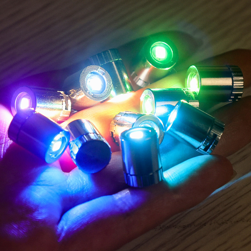 10 Pcs Creative LED Glowing Small Colored Light - Button Cell Powered ...