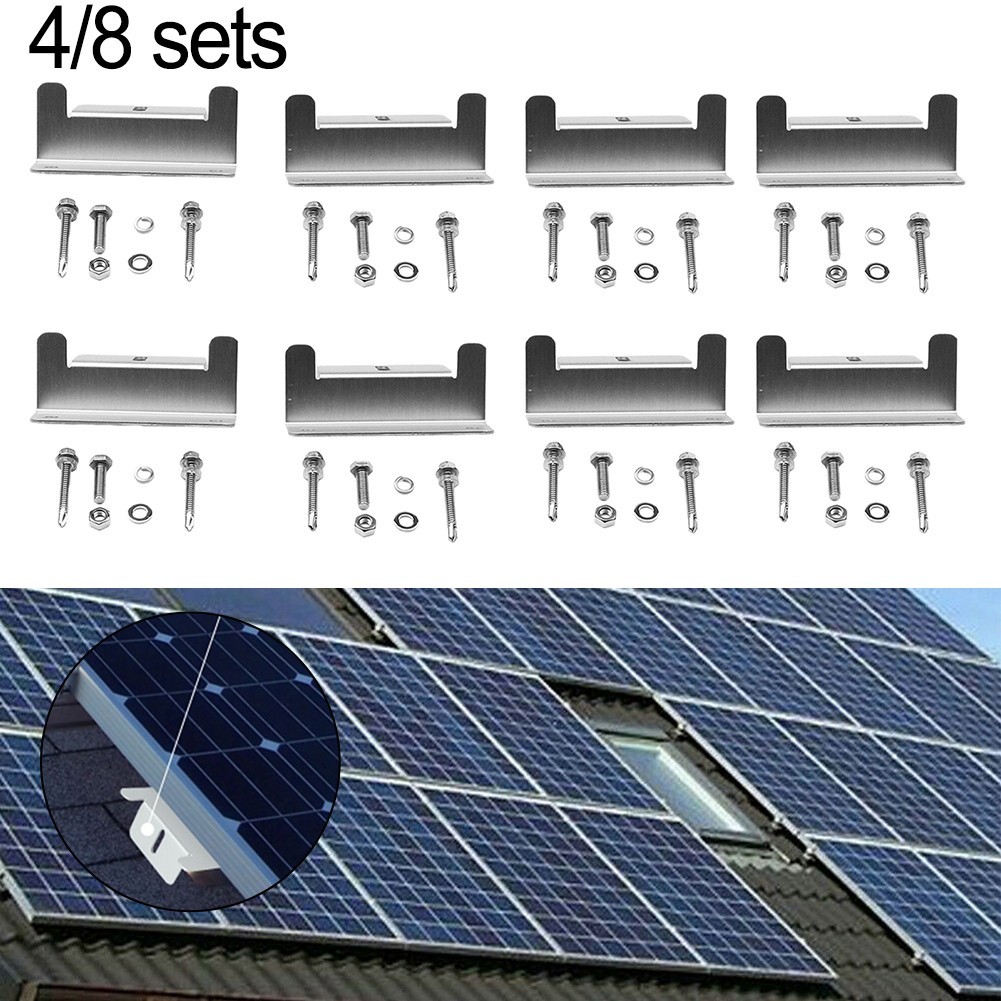 8Pcs Solar Panel Mounting Z Brackets With Nuts And Bolts For RV Camper Boat Wall And Other Off Gird Roof Installation - View #12