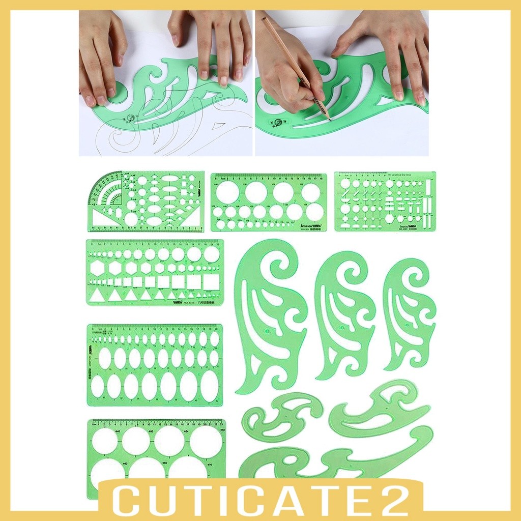 in stock [cuticateddMY] Geometric Drawings Templates Clear Plastic ...