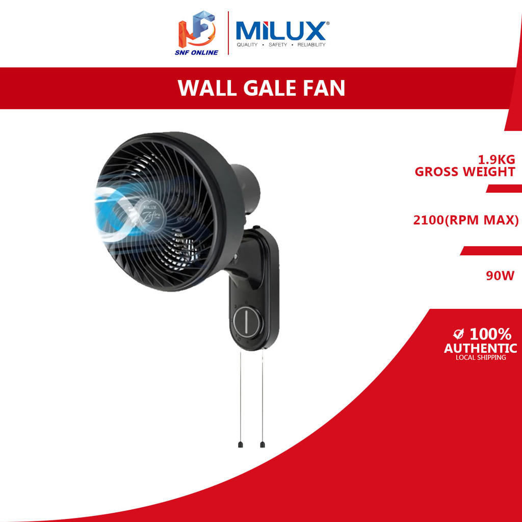 Milux Zefiro Kipas Dinding Wall Gale Fan 10