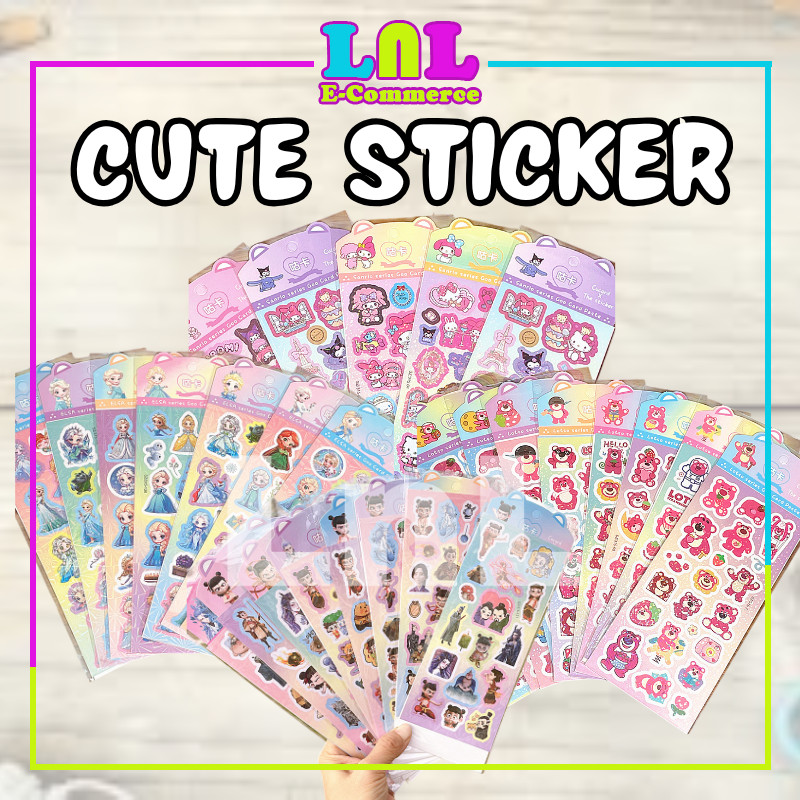 Cute Cartoon Sticker Gift Kids Boys Girls Spiderman Nezha Stiker Kid ...