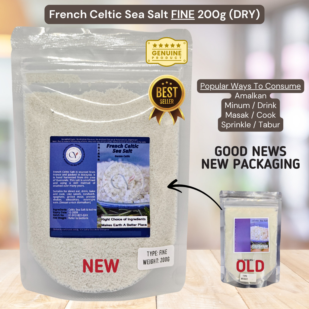 200G FRENCH CELTIC SEA SALT [FINE] 法国天然海盐 [细] PRODUCT OF FRANCE ...