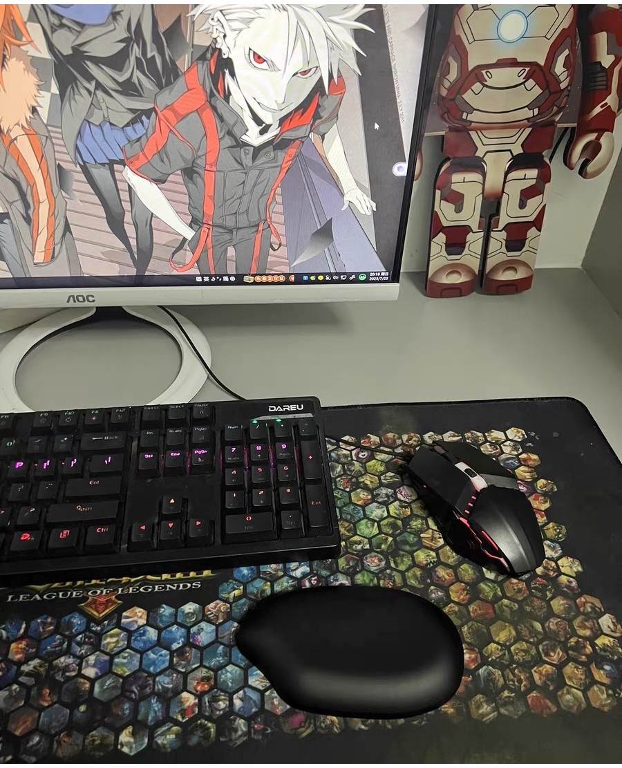 Large Rice Shape Mouse Pad Silicone Keyboard Wrist Rest Combo | Shopee ...